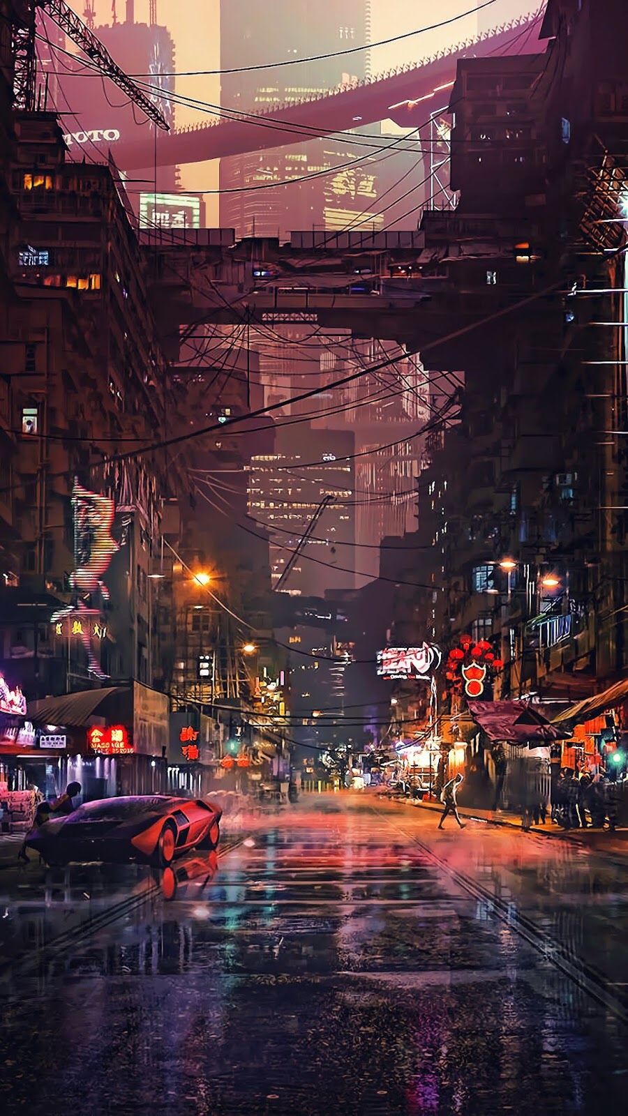 Cyberpunk Sci Fi City - HD Wallpaper 