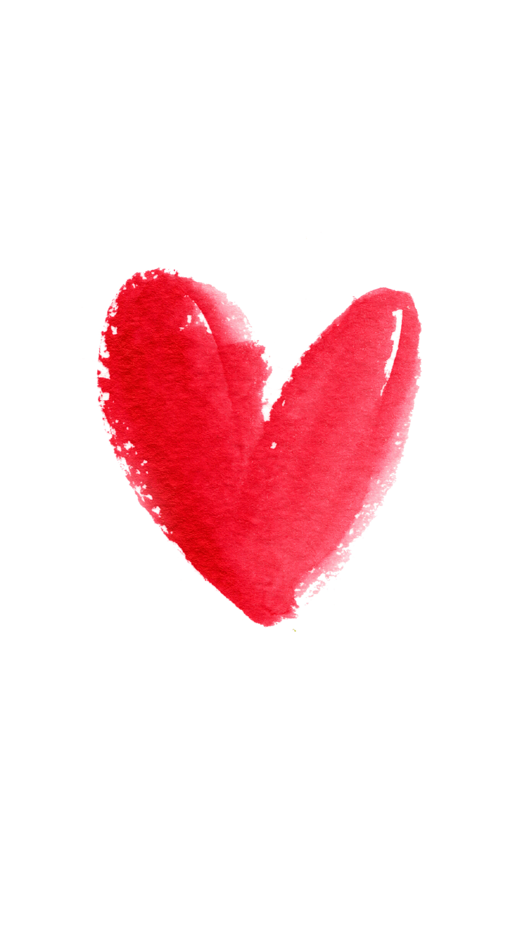 February Iphone Nicolesclasses - Red Watercolour Heart - 1080x1921 Wallpaper  