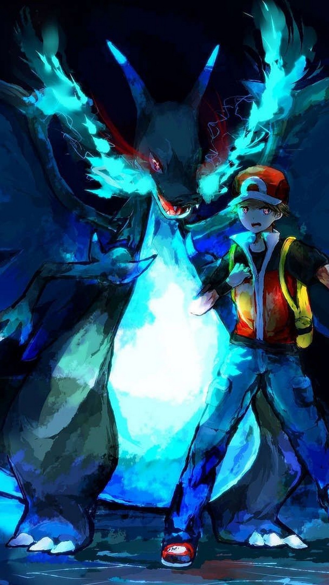 Pokemon Hd Wallpapers For Android With High-resolution - Red And His Charizard - HD Wallpaper 