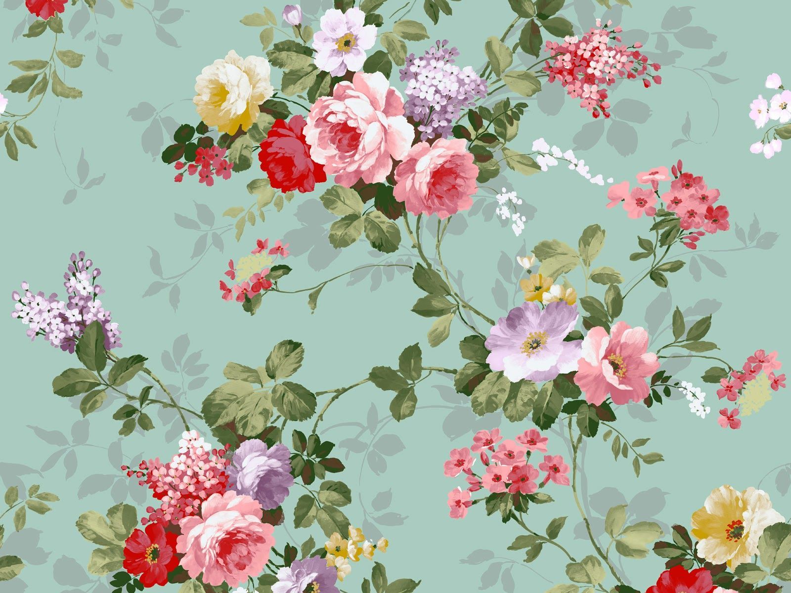 Free Vintage Flower Wallpaper High Quality « Long Wallpapers - Flowers Wallpaper Laptop - HD Wallpaper 