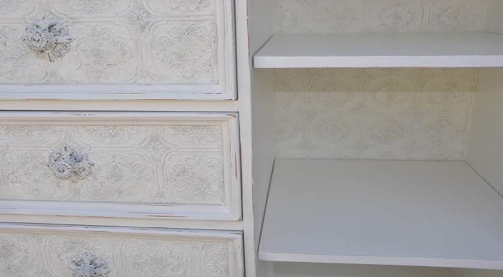 Textured Wallpapper On Dressermakeover - Wood - HD Wallpaper 