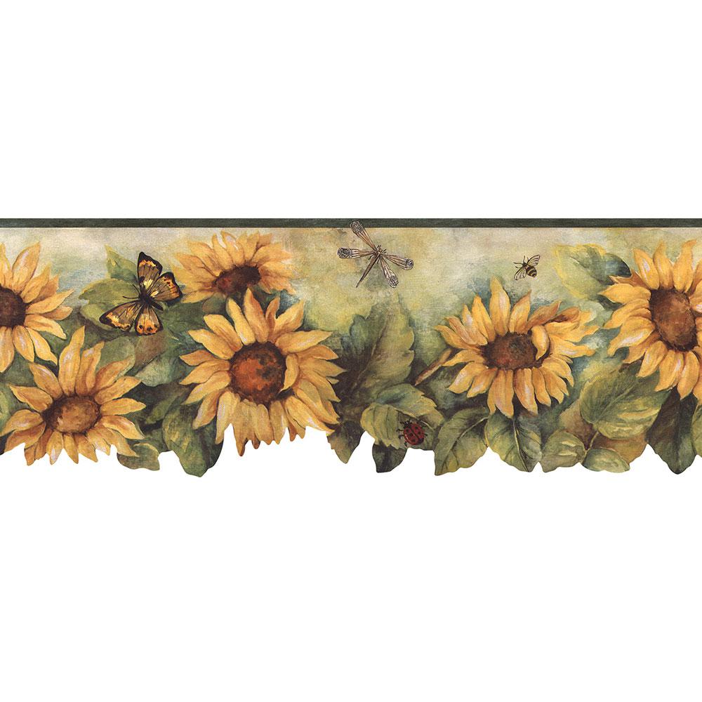 Sunflower Border - HD Wallpaper 