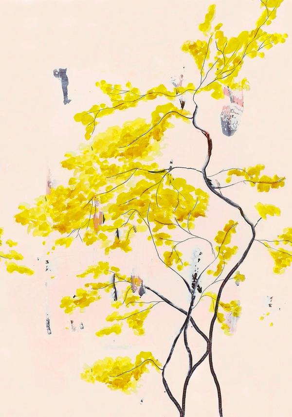 Chinese Tree Painting - HD Wallpaper 