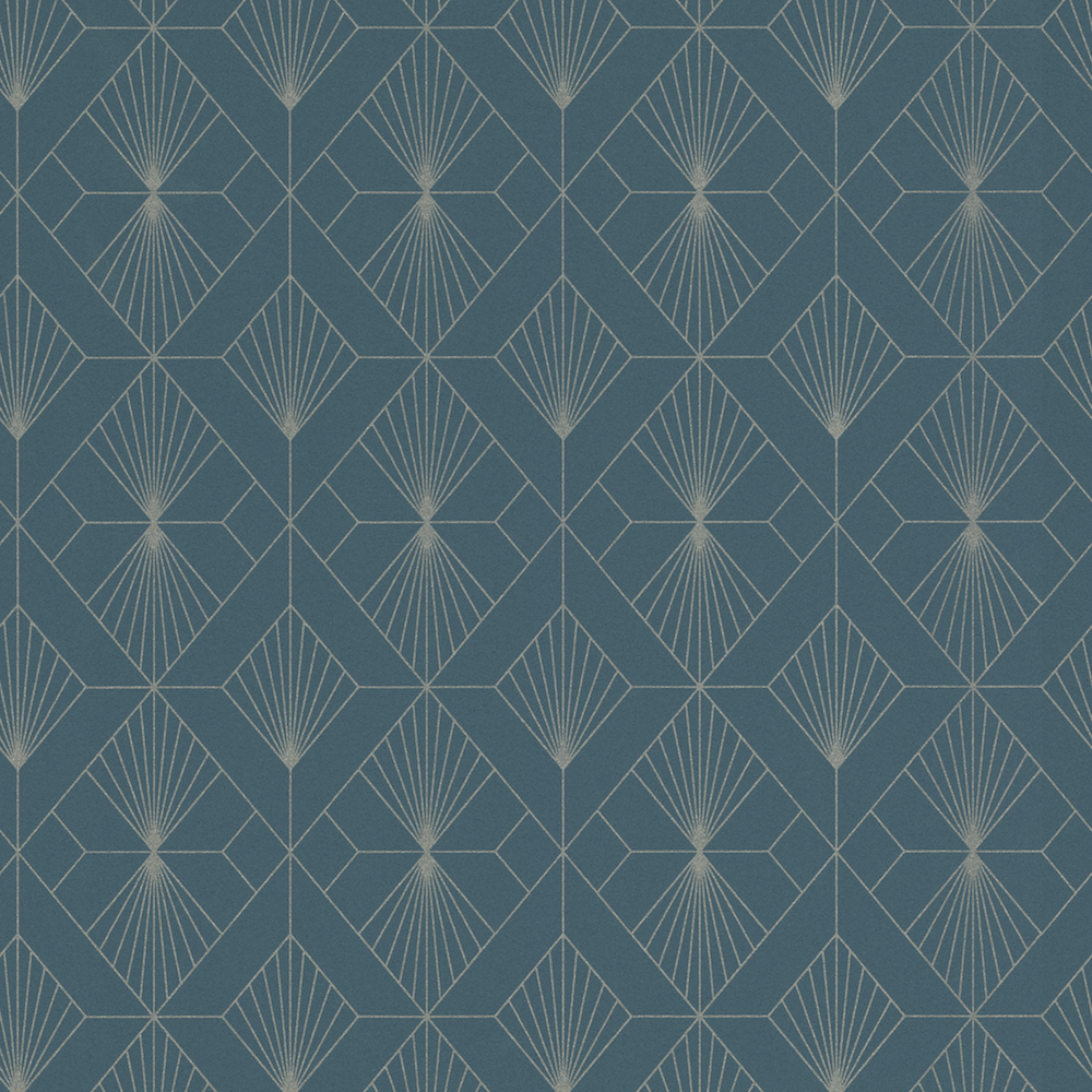 Gaumont Art Decor Teal Wallpaper - Pattern - HD Wallpaper 