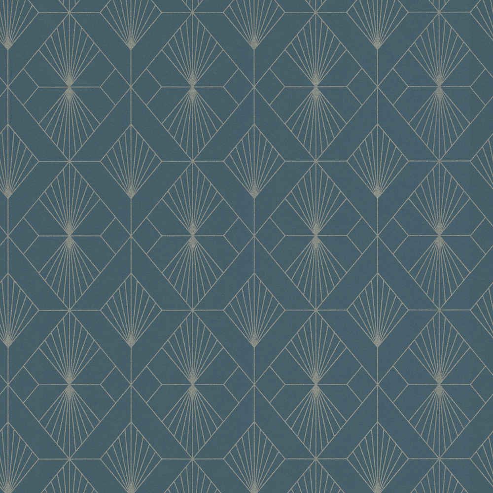Gaumont Art Decor Teal Wallpaper - Pattern - HD Wallpaper 