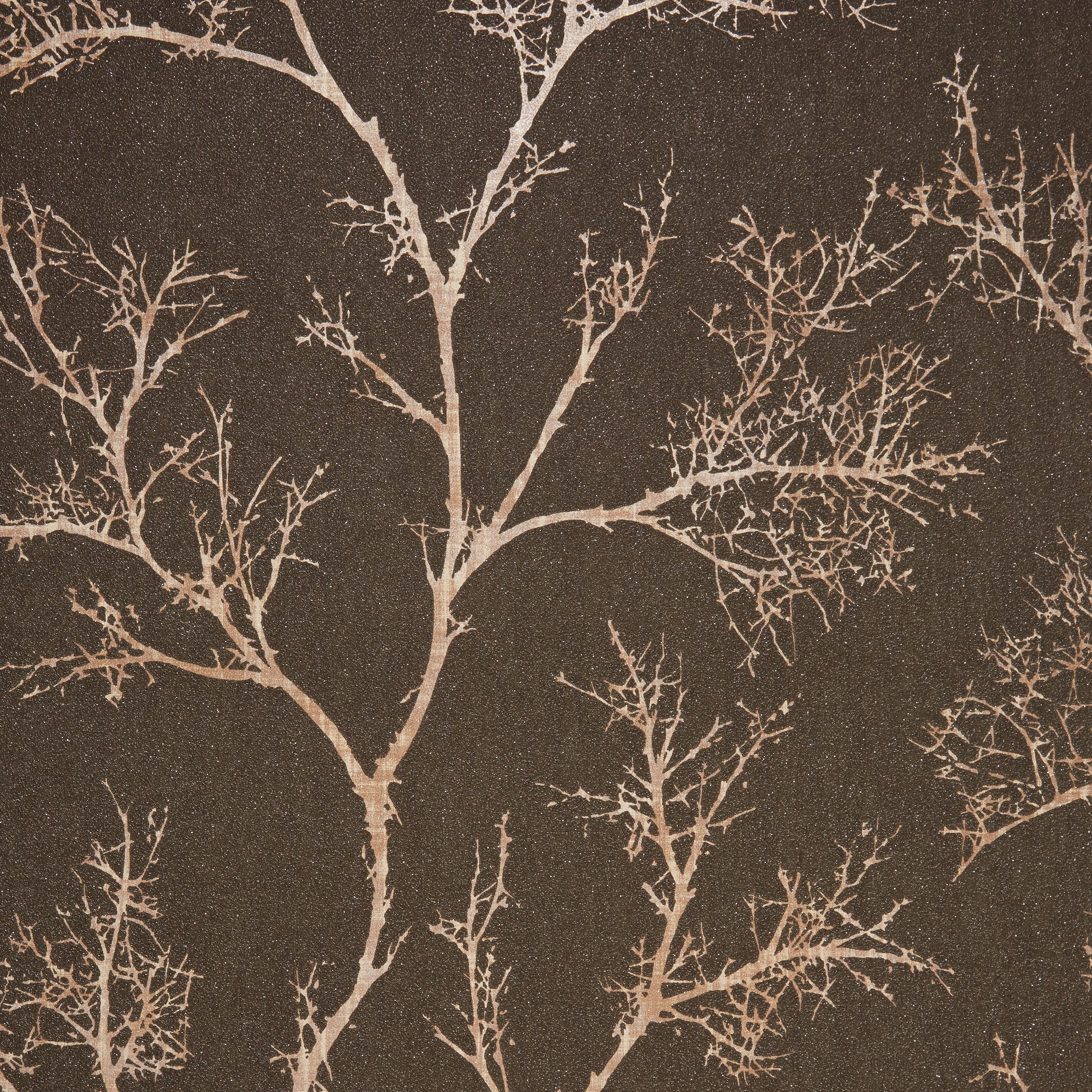 Graham & Brown Icy Trees Brown - HD Wallpaper 
