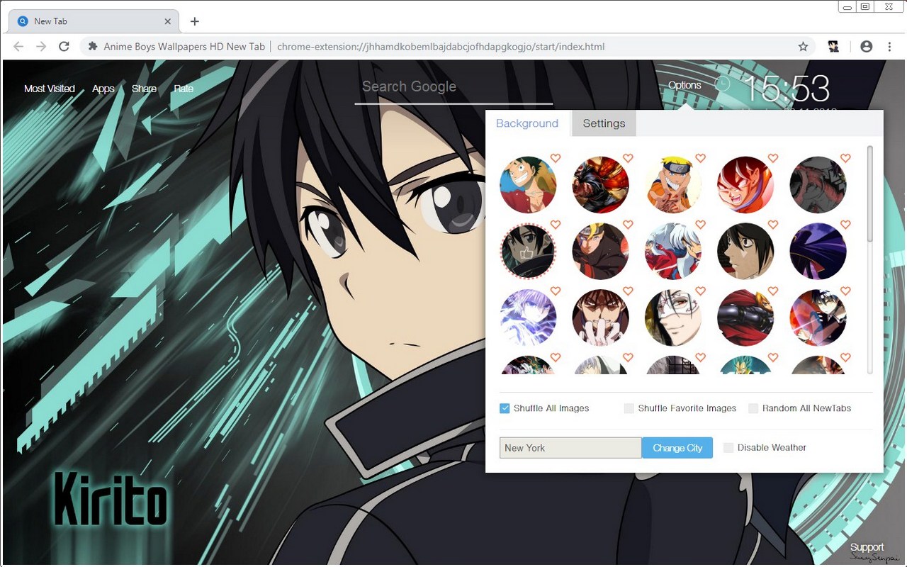 Anime Boys Hd Wallpaper New Tab Themes - Kirito Sao Wallpaper Hd - HD Wallpaper 