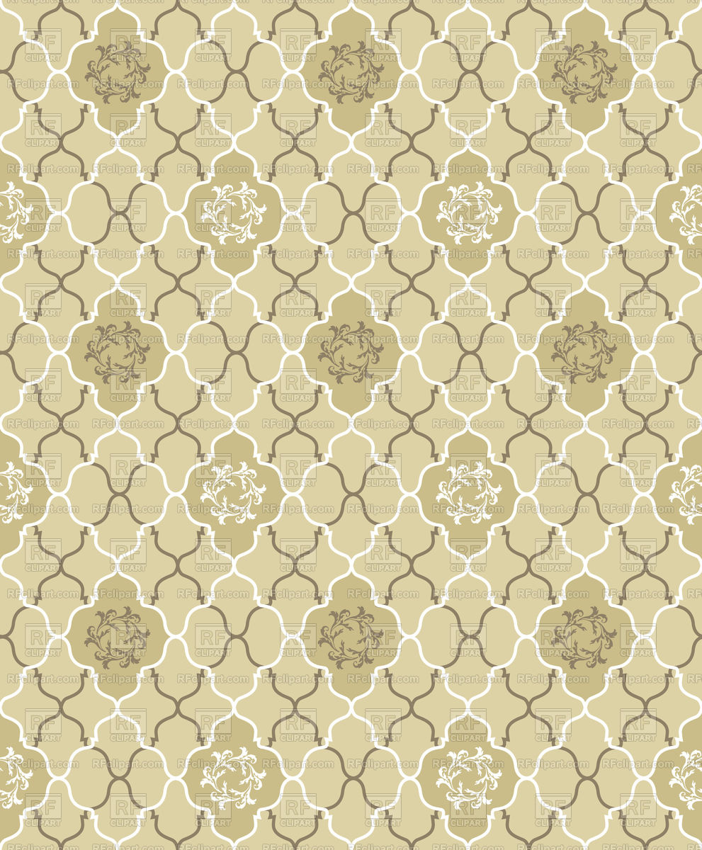 Seamless Beige Pattern With Retro Ornament - Textura Brocado - HD Wallpaper 