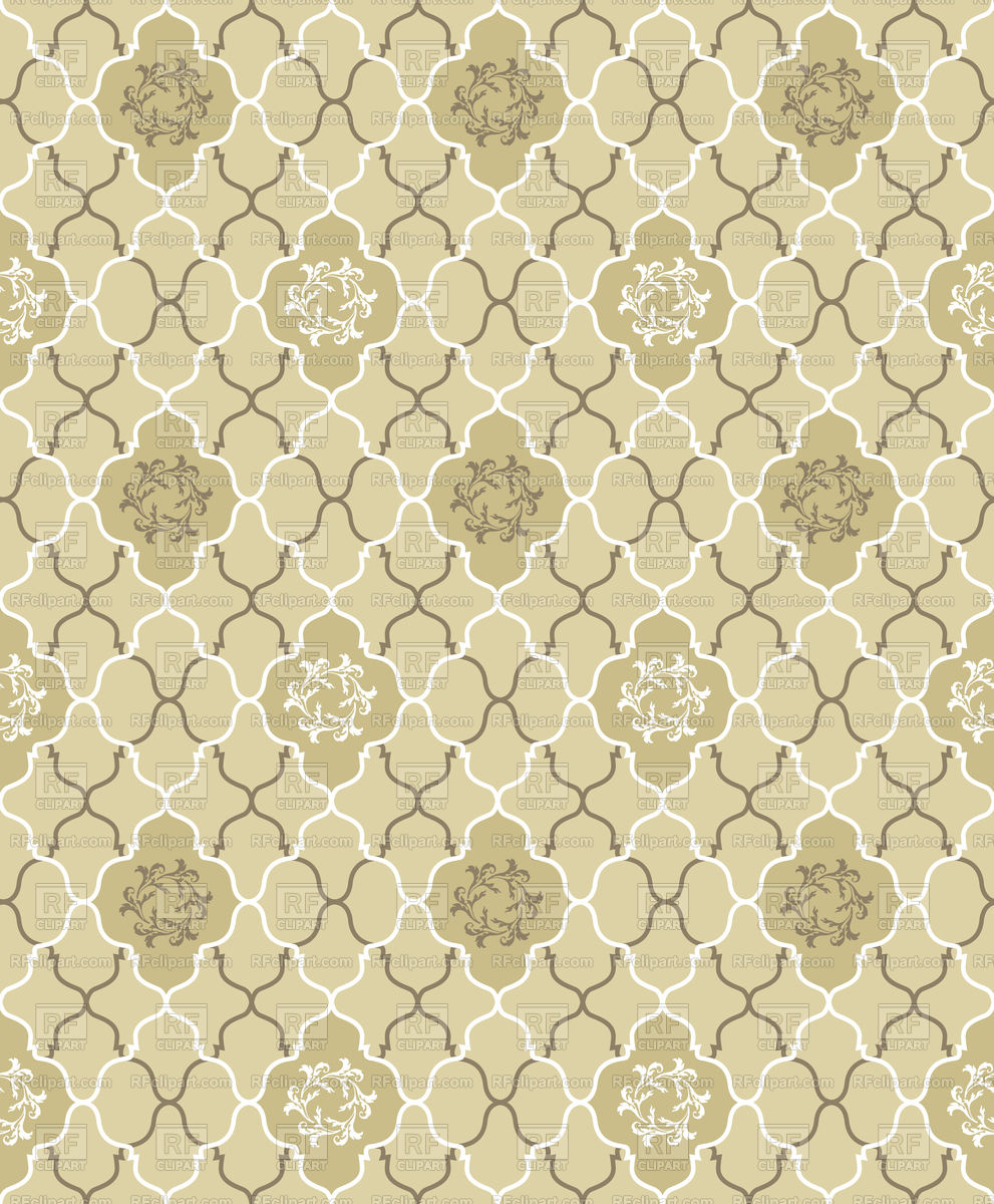 Seamless Beige Pattern With Retro Ornament - Textura Brocado - HD Wallpaper 