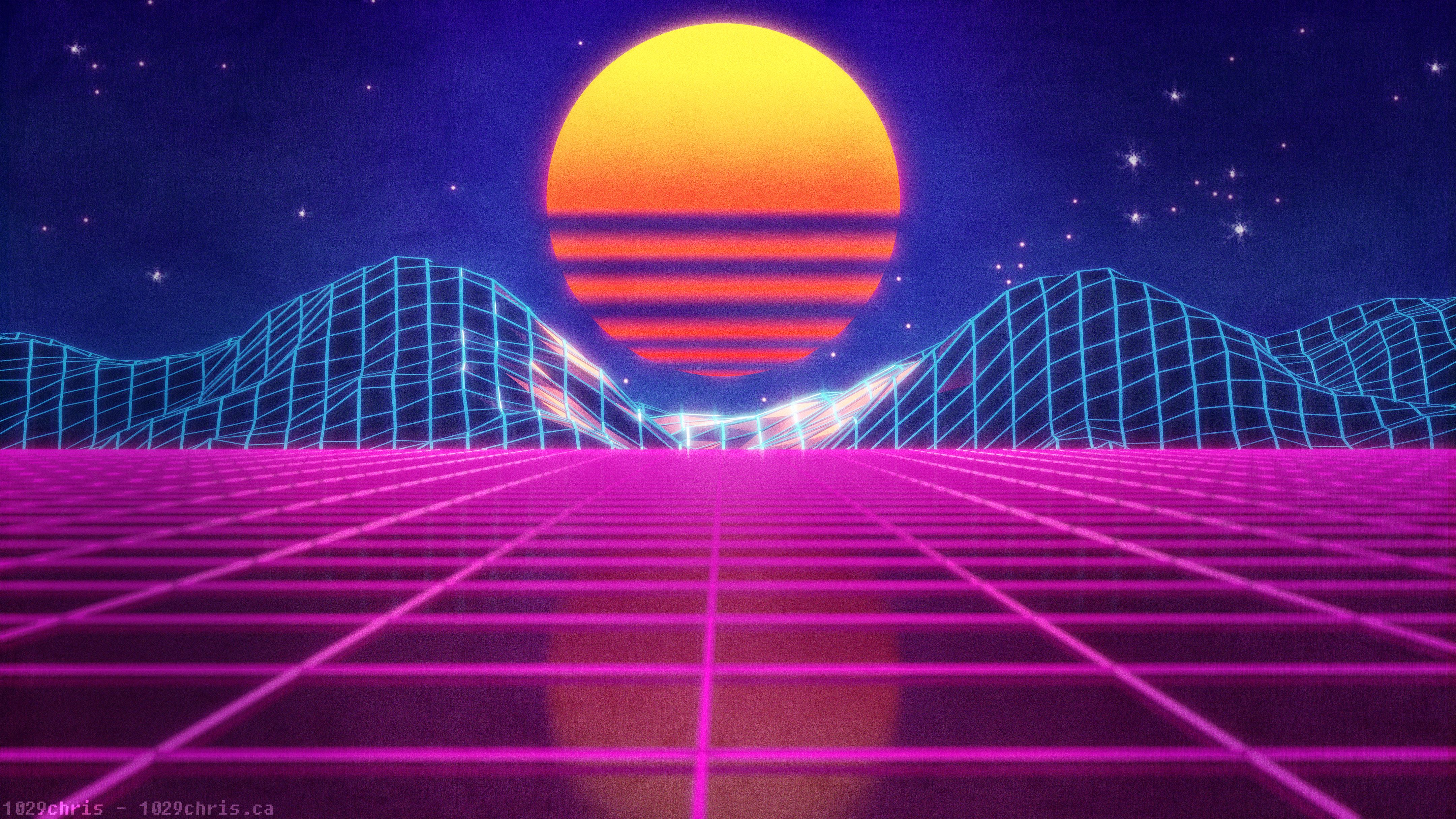 68 Retro Wave Hd Wallpapers - Neon Valley - HD Wallpaper 