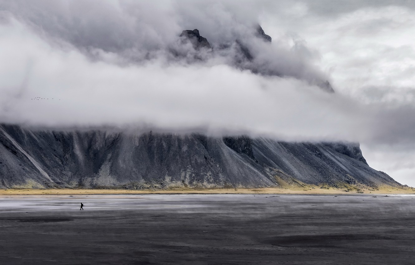 Photo Wallpaper Nature, People, Mountain, Cloud - HD Wallpaper 