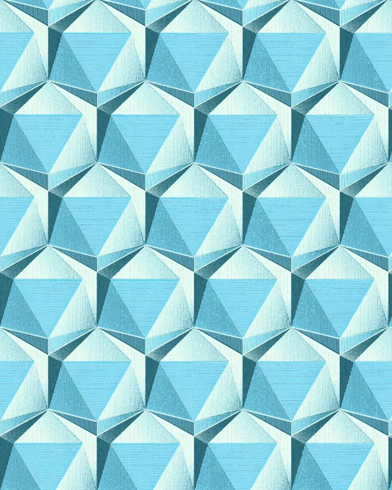 Retro Wallpaper Wall Edem 1050-12 Vinyl Wallpaper Slightly - Retro Tapete Blau - HD Wallpaper 