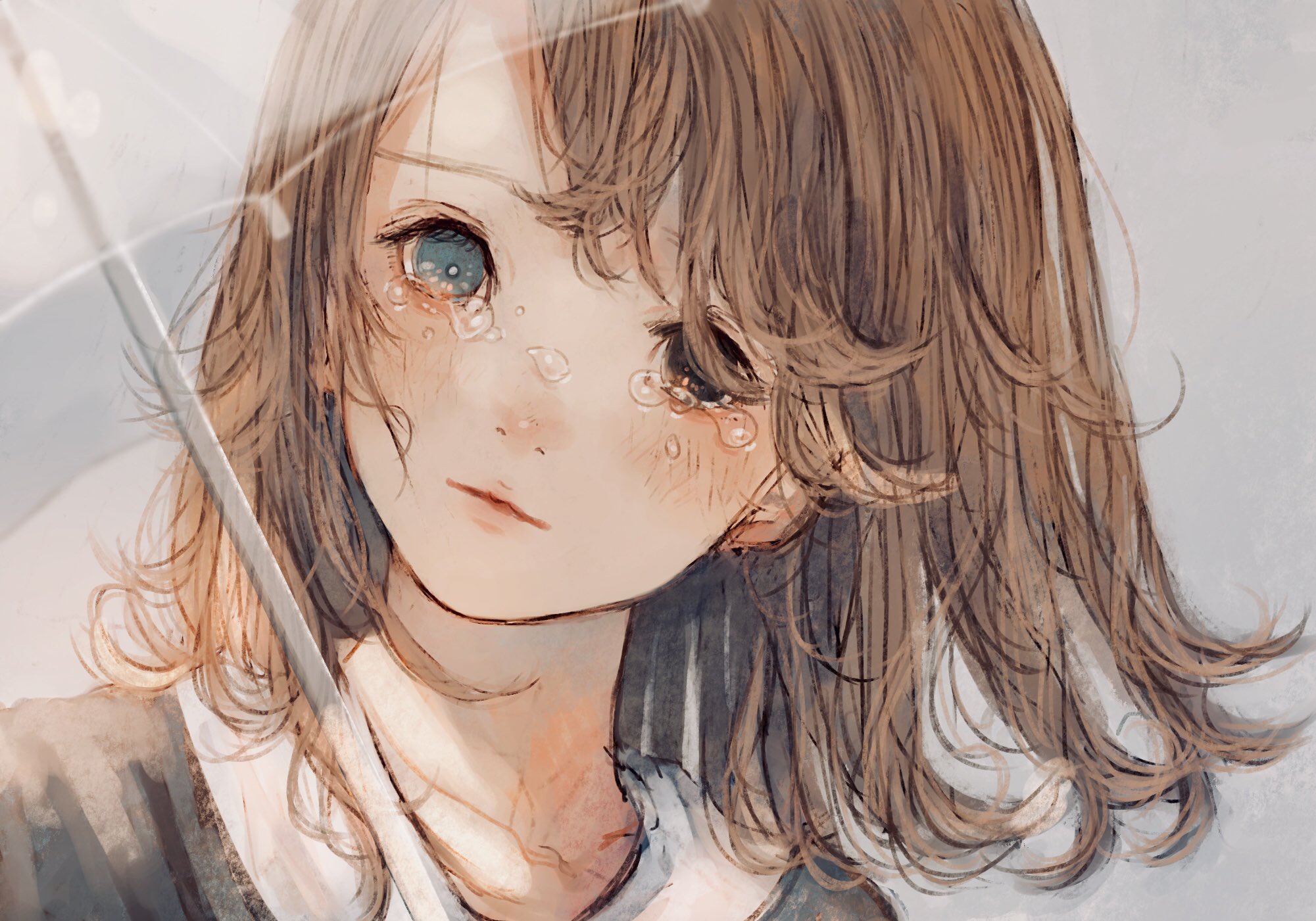 Crying Girl Eyes Hd - HD Wallpaper 