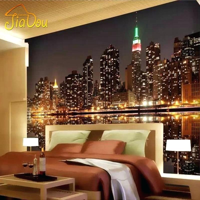 City Wallpaper Bedroom Wholesale High Quality Custom - City At Night Wallpaper For Bedroom - HD Wallpaper 