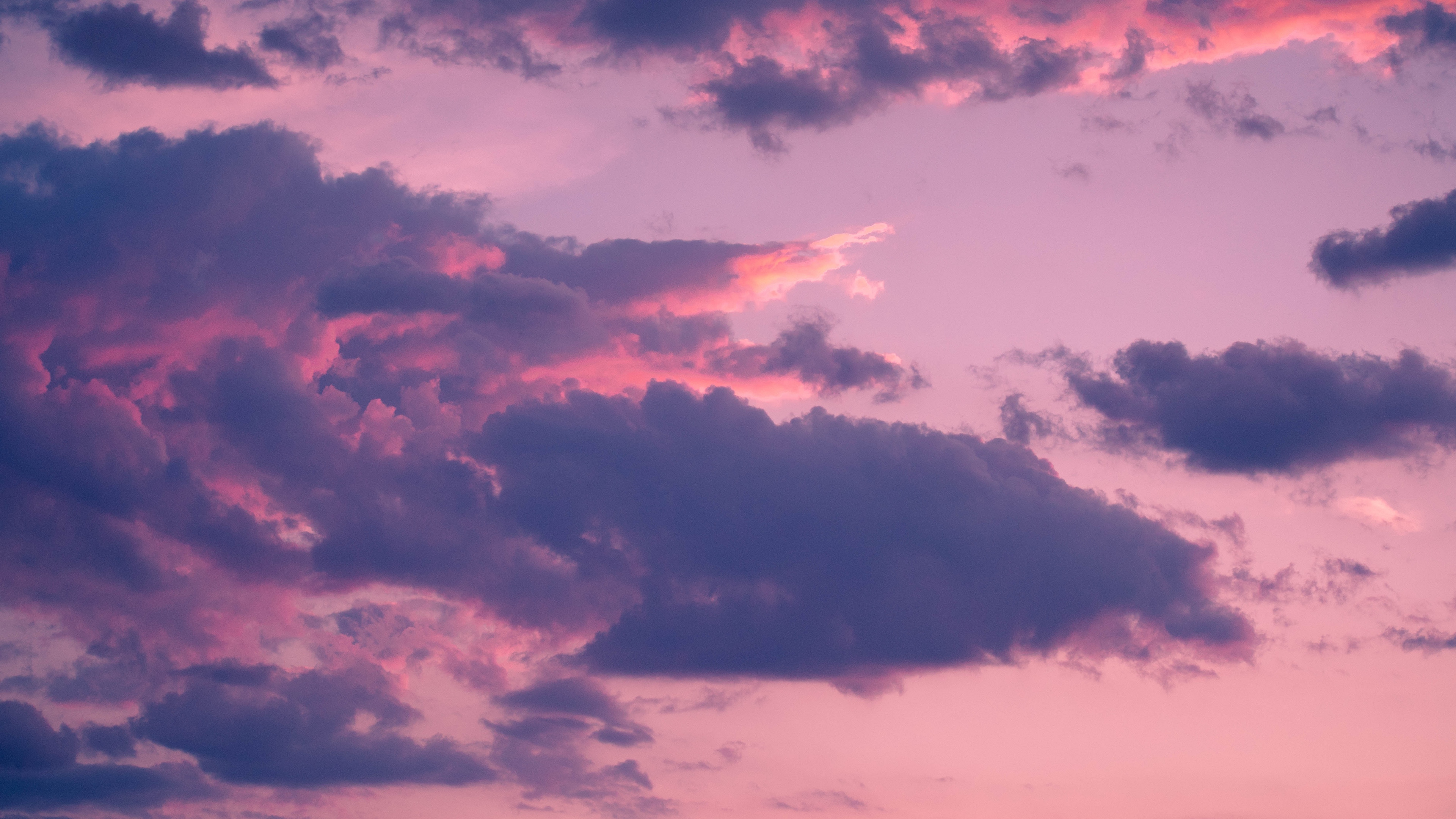 Wallpaper Clouds Porous Sky Sunset Pink Sky Background Hd