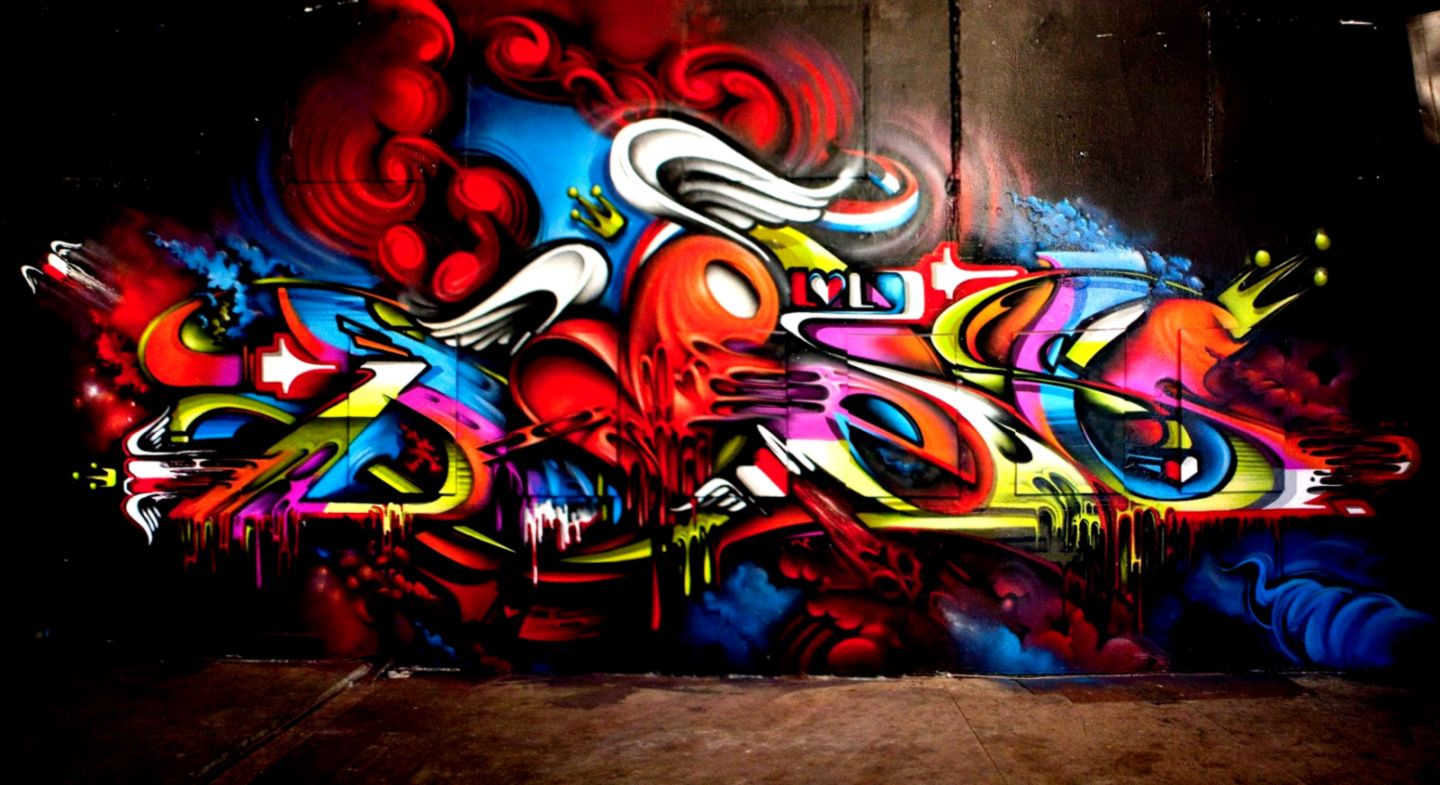 Graffiti Mural Wallpaper Hd For Desktop - HD Wallpaper 