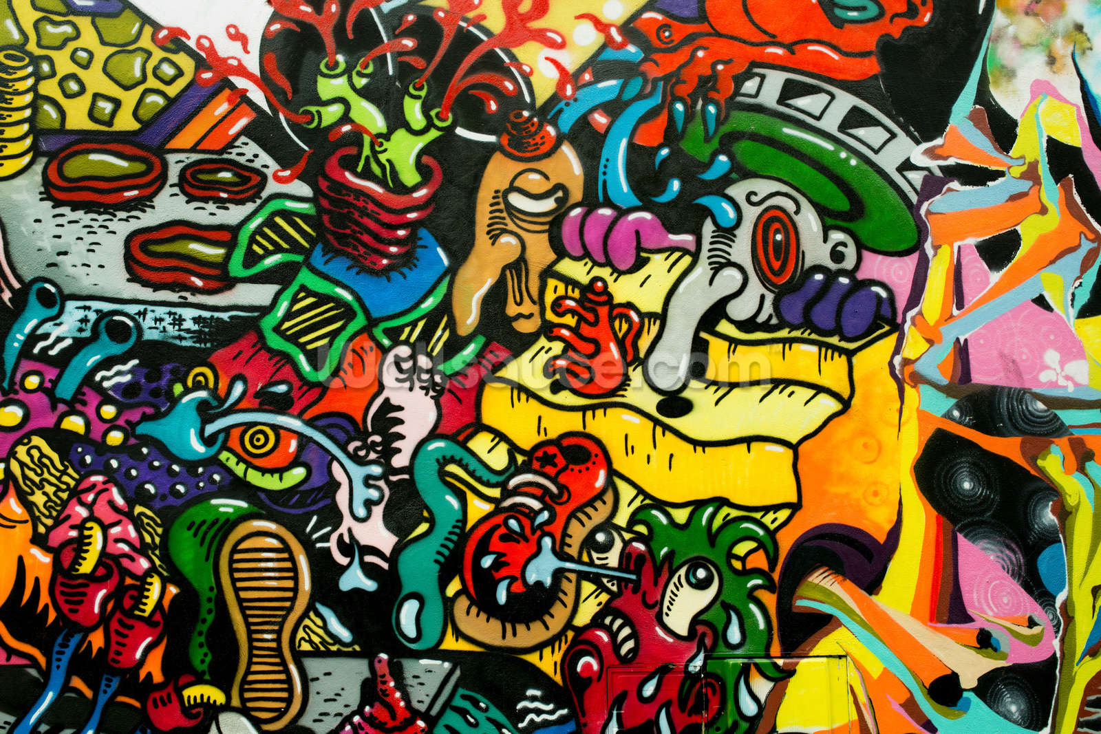 Graffiti Art Urbain - Wall Graffiti Art - HD Wallpaper 