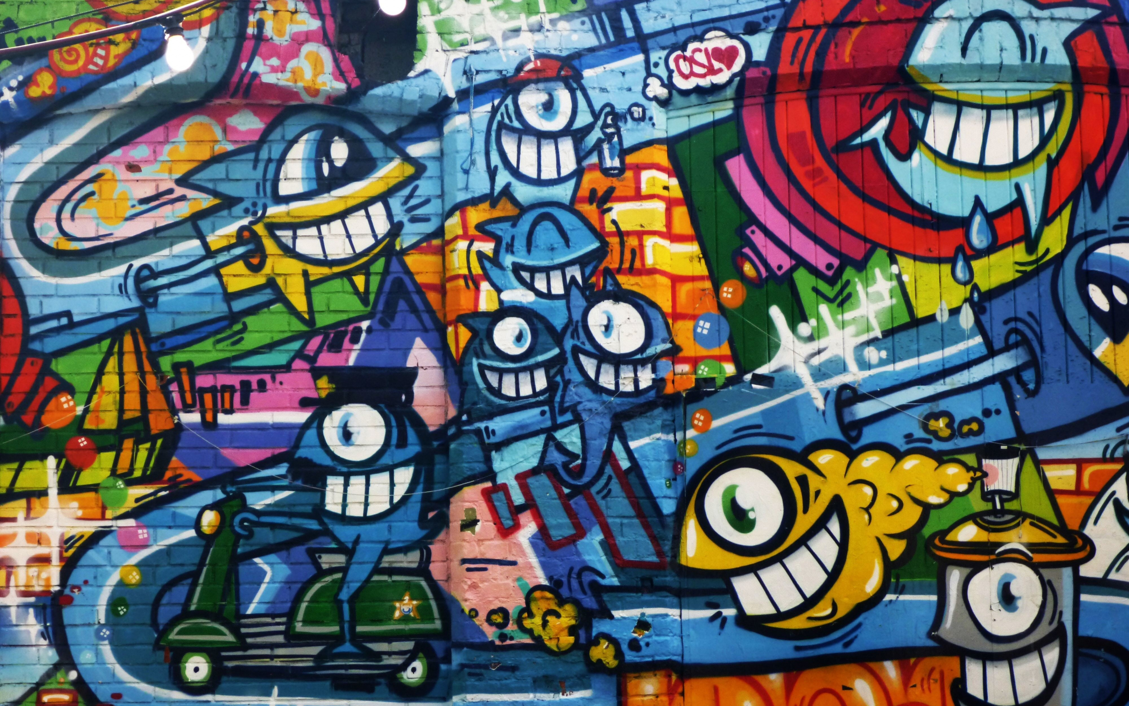 Graffiti, Wall Art, Bright, Street Wall, Wallpaper - Street Art - HD Wallpaper 