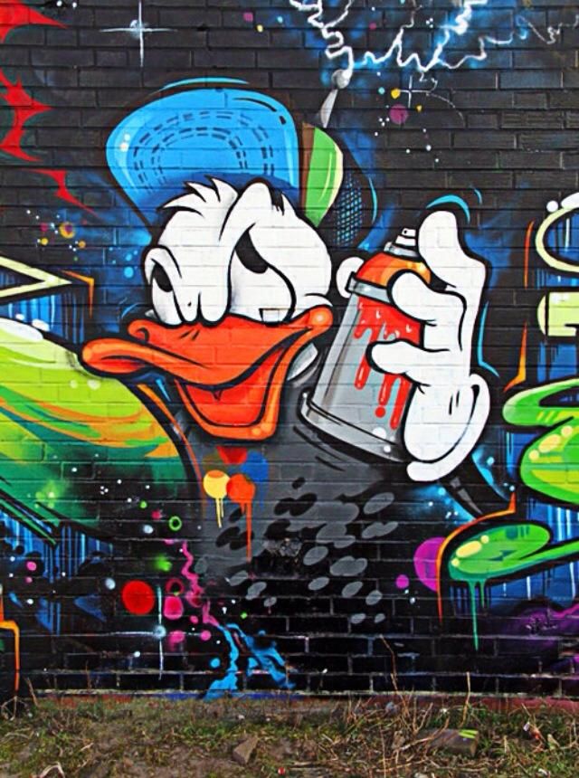 Donald Duck Graffiti - HD Wallpaper 