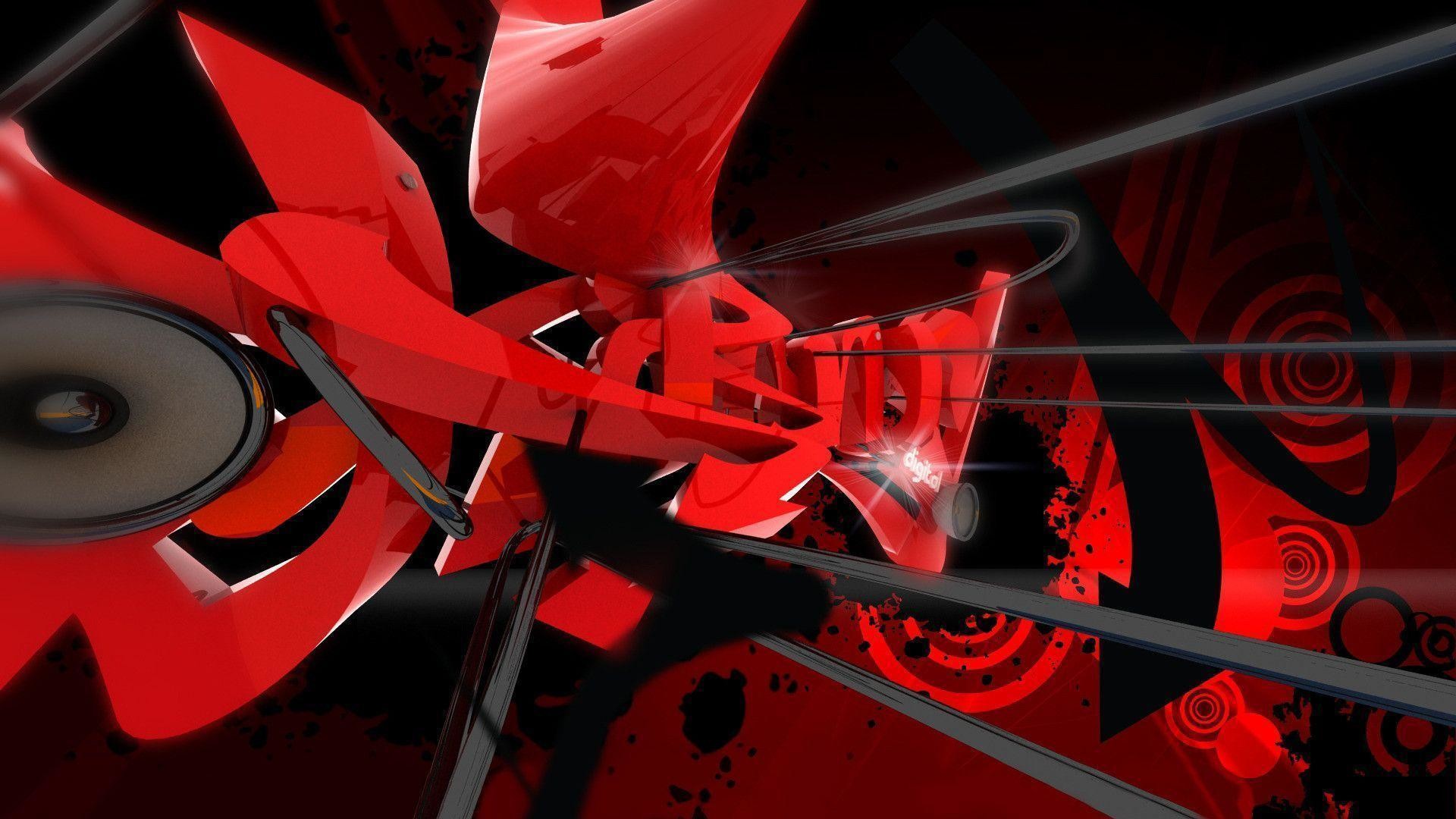 1920x1080, Black And Red Graffiti Wallpaper - Black And Red Hip Hop -  1920x1080 Wallpaper 