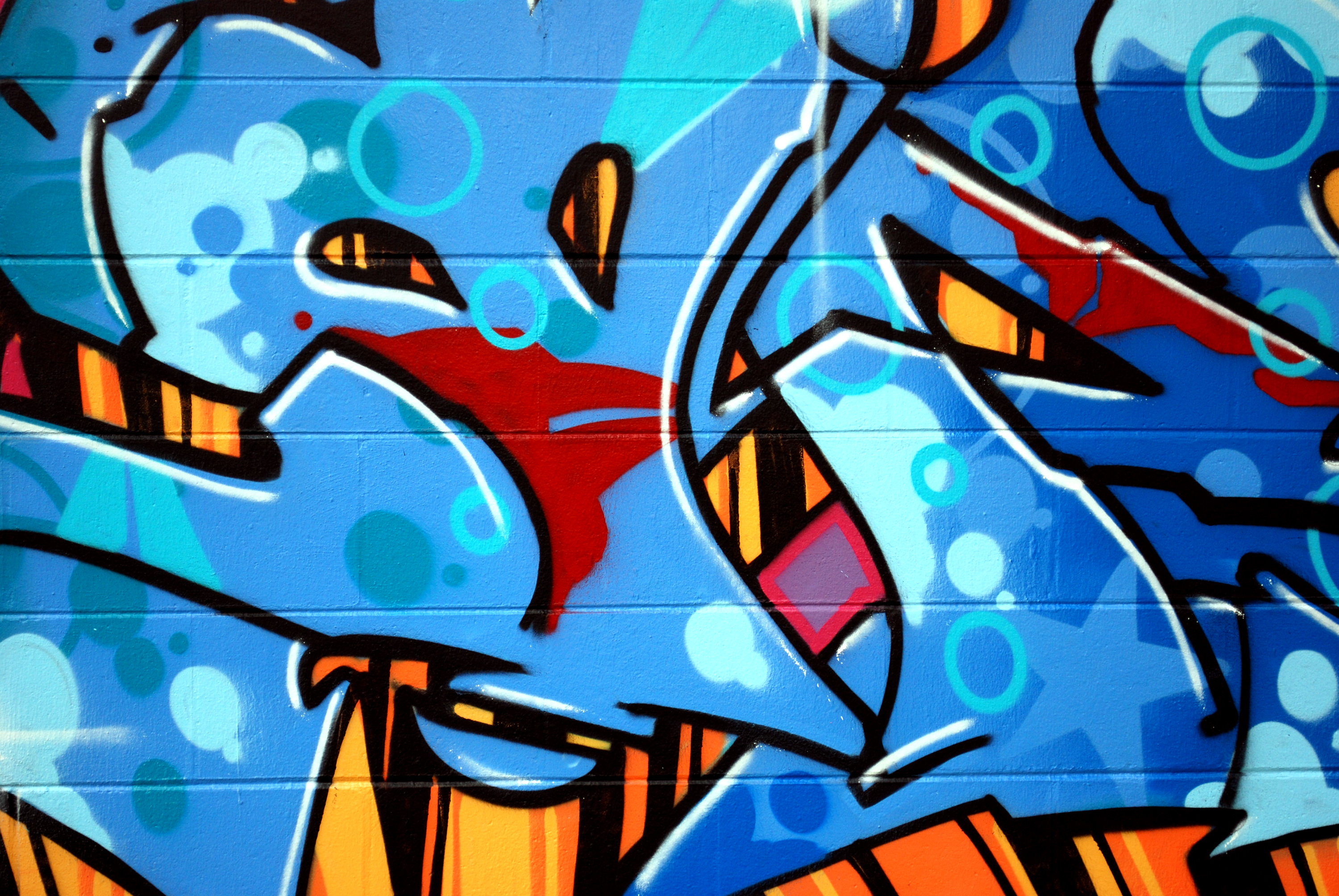 Graffiti Wallpaper Blue - HD Wallpaper 