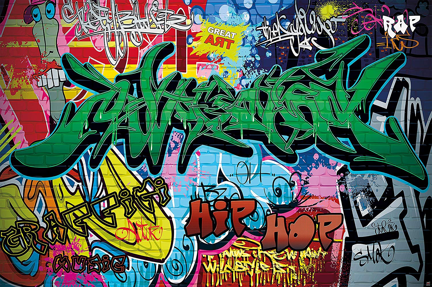 Great Art Wallpaper Graffiti Style - Street Wallpaper Graffiti - HD Wallpaper 