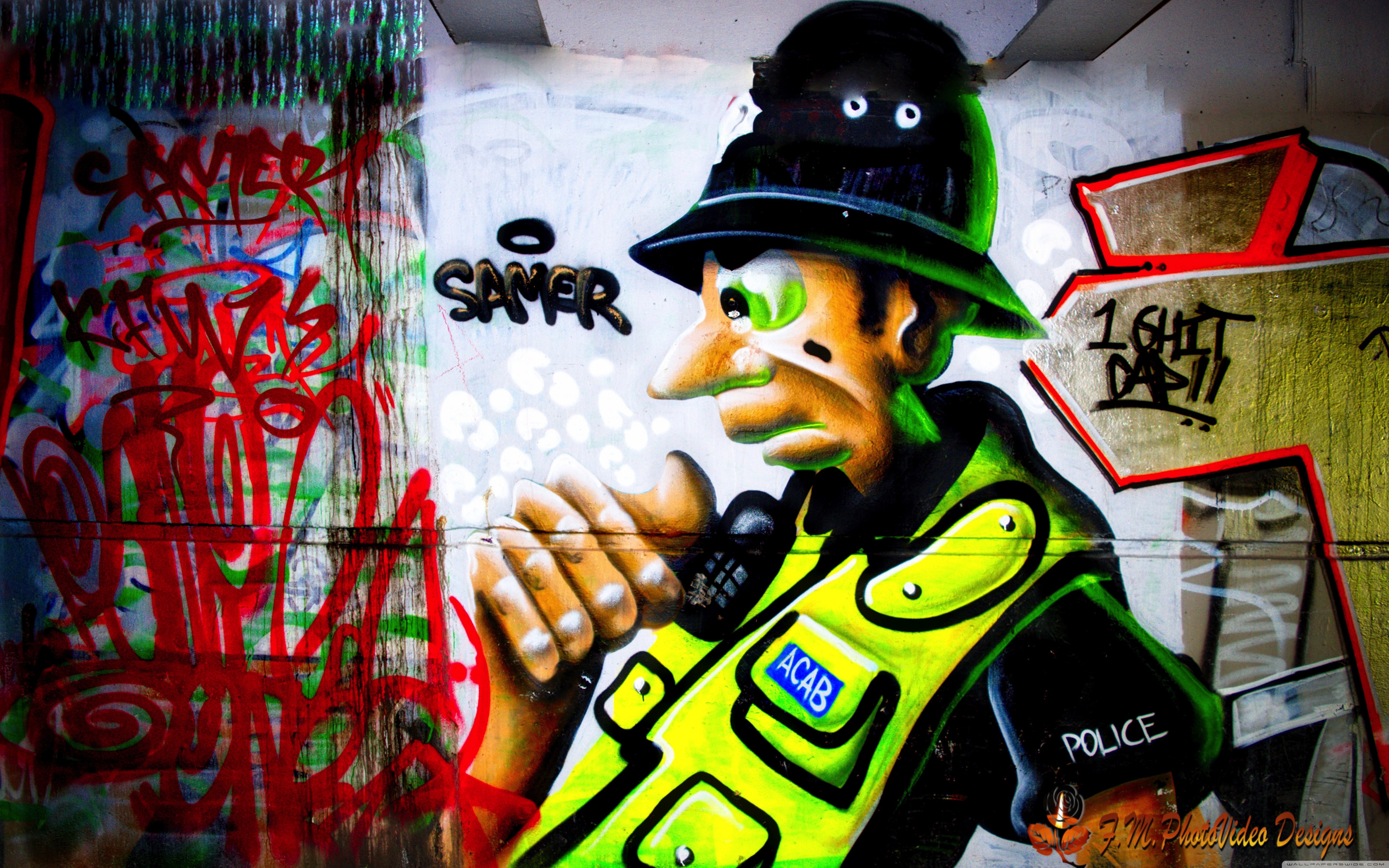 Graffiti Police - HD Wallpaper 
