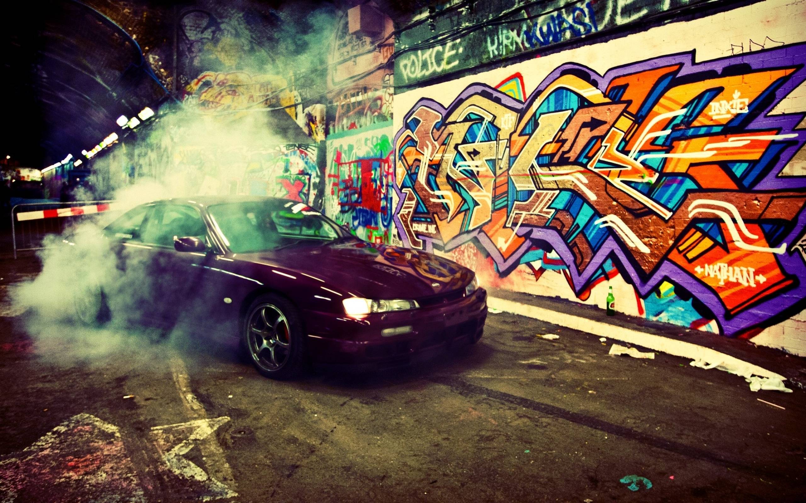 Cool Graffiti Wallpaper - Car Graffiti Wallpaper Hd - HD Wallpaper 