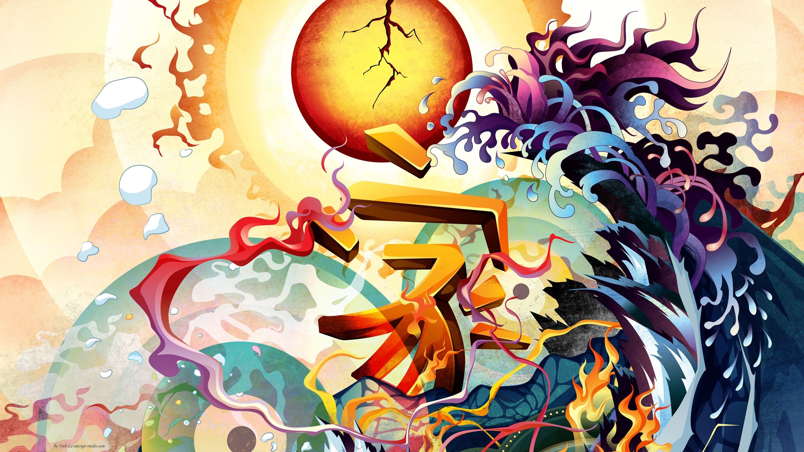 Japanese Abstract Wallpaper 
 Data-src /full/3968 - Poster Making About Earthquake - HD Wallpaper 