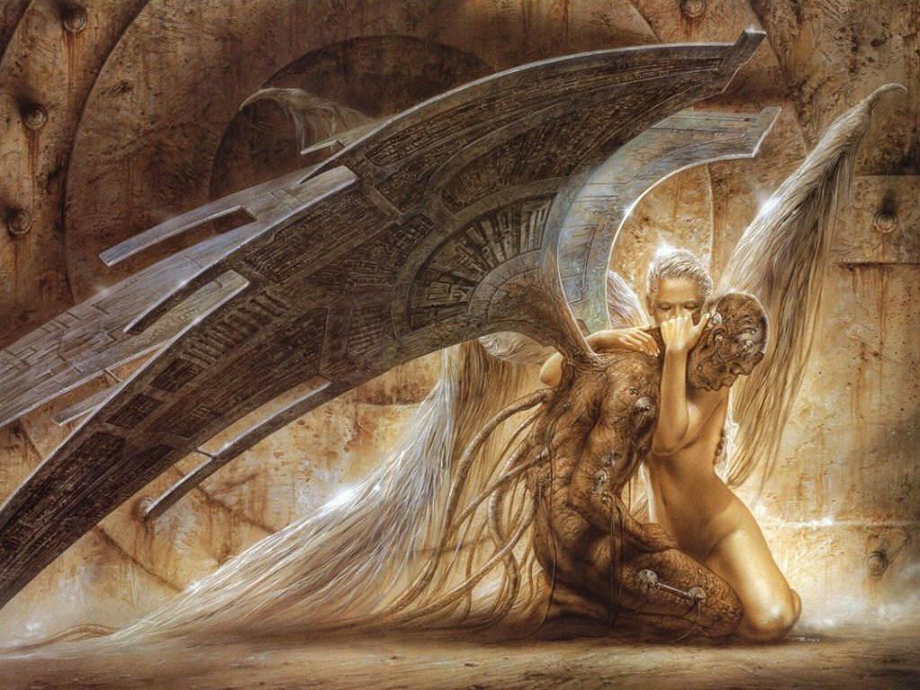 Angel And Fallen Angel - HD Wallpaper 