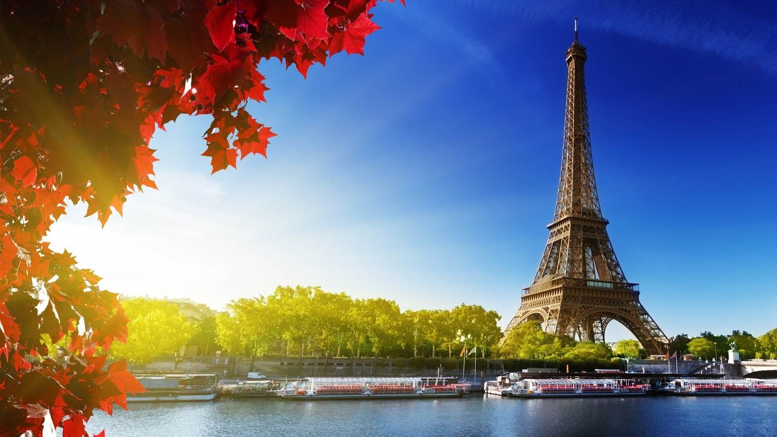Background Eiffel Tower - HD Wallpaper 