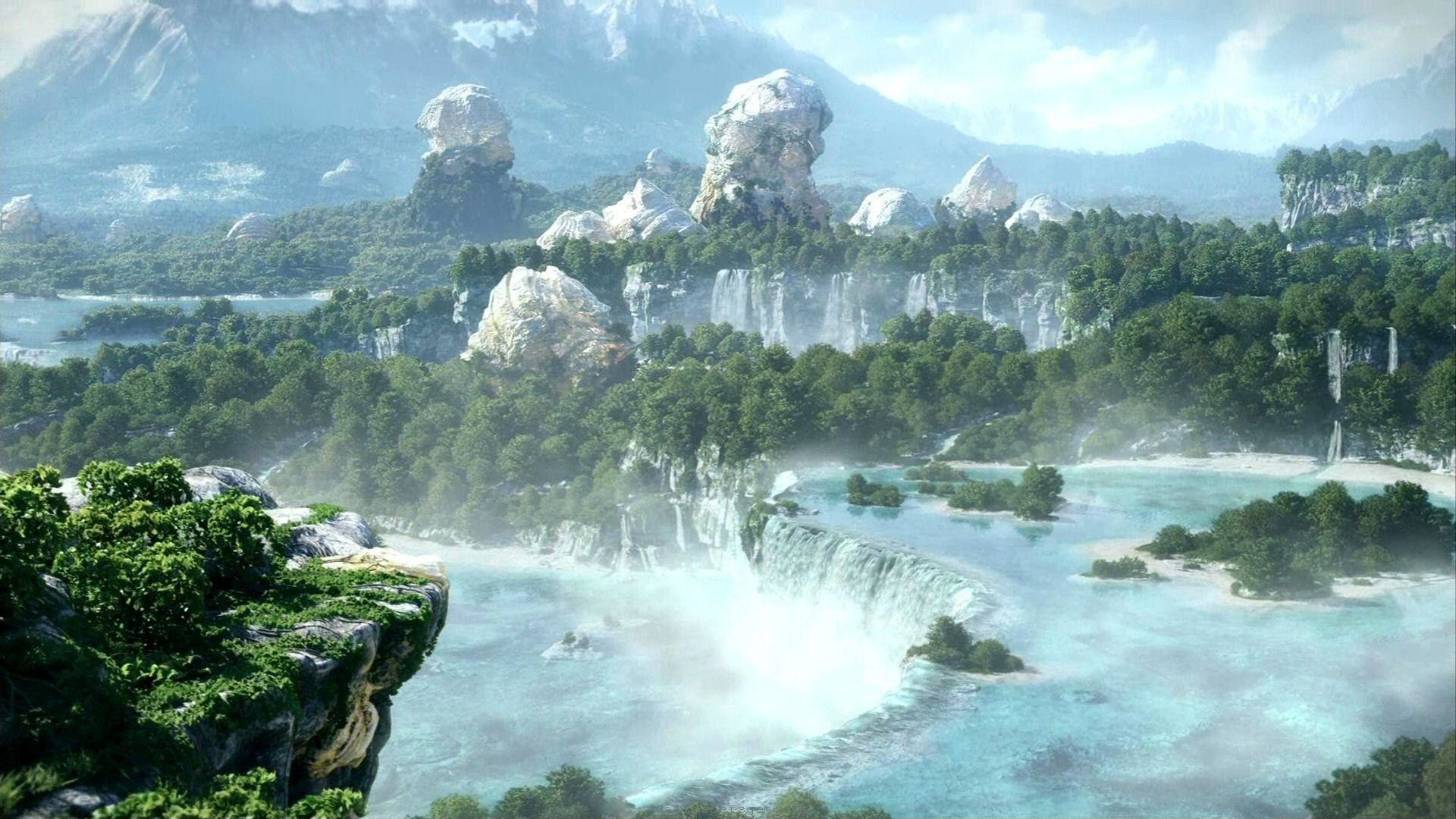 Fantasy Nature Wallpapers For Desktop Src Best Fantasy Final Fantasy Background 19x1080 Wallpaper Teahub Io