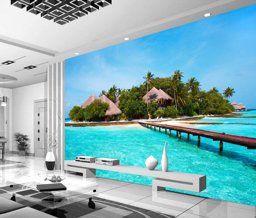 Weaeo 3d Nature Wallpapers Maldives Island Bridge Home - Island Vacations - HD Wallpaper 