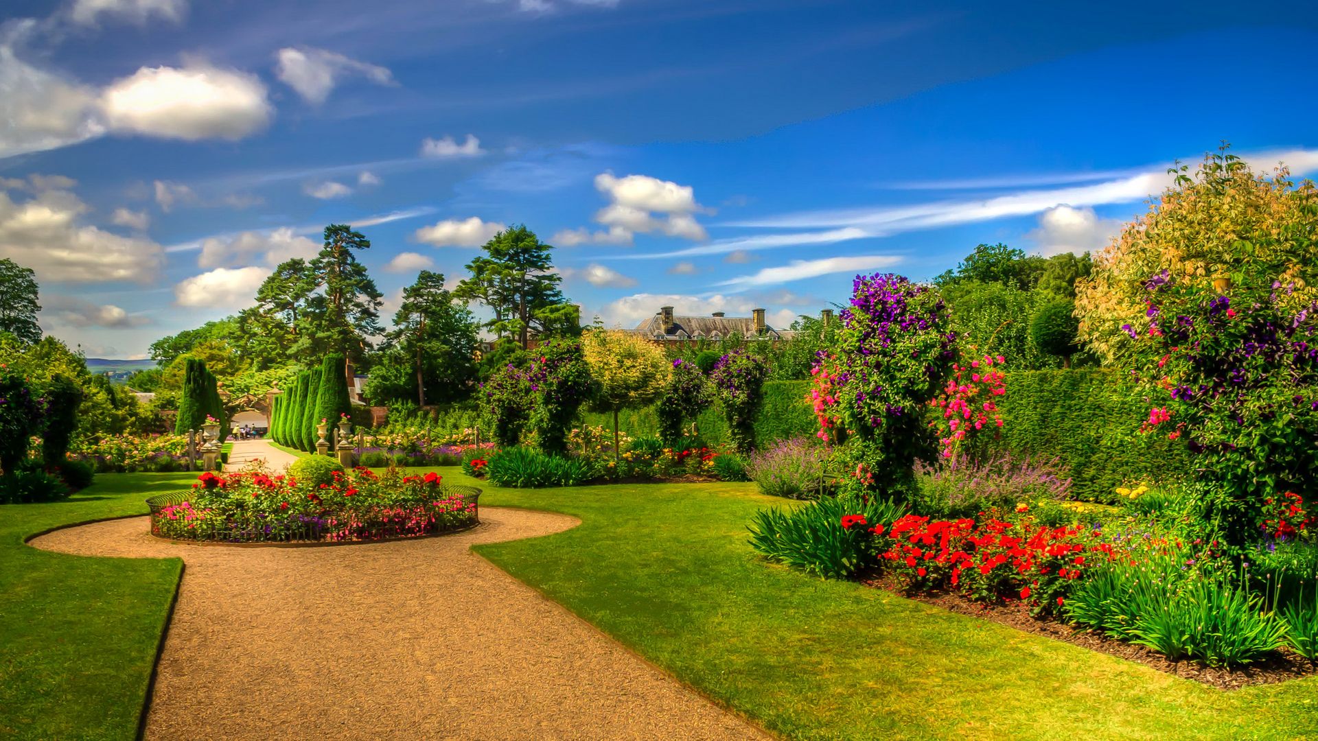 Beautiful Garden Spring Nature Wallpaper - Full Hd Beautiful Nature Spring  - 1920x1080 Wallpaper 