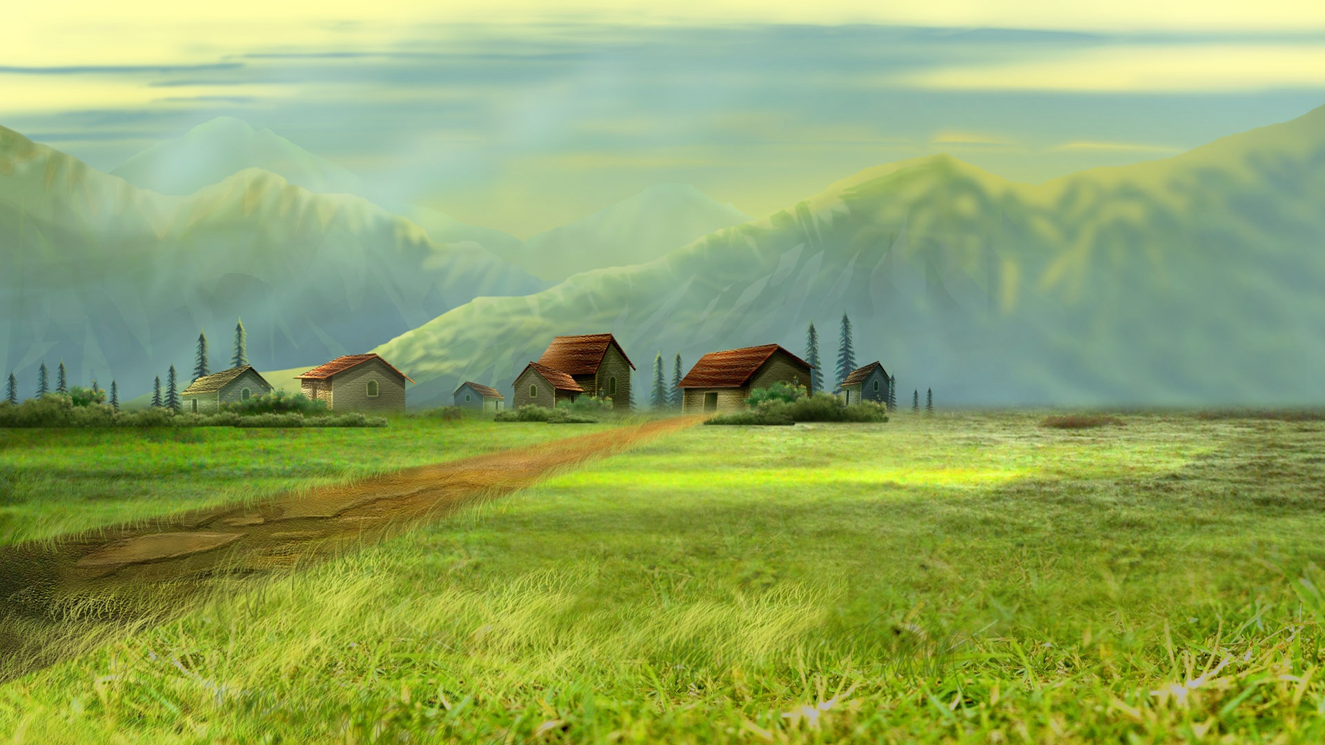 Village Backgrounds - HD Wallpaper 