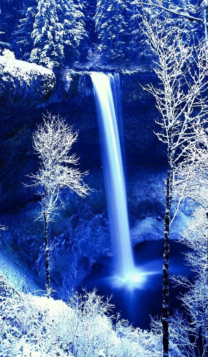 3d Blue Waterfall Wallpaper Iphone Resolution - Iphone Water Fall Wallpaper Hd - HD Wallpaper 