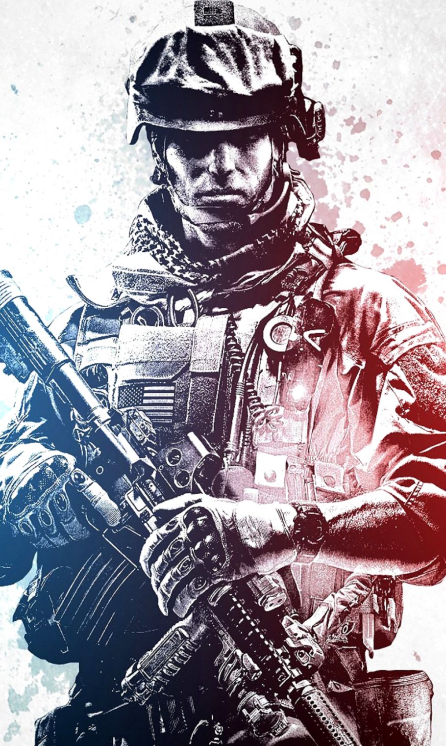 Battlefield 3 Army Gun Black And White Iphone Wallpaper - Guns Wallpaper For Android - HD Wallpaper 
