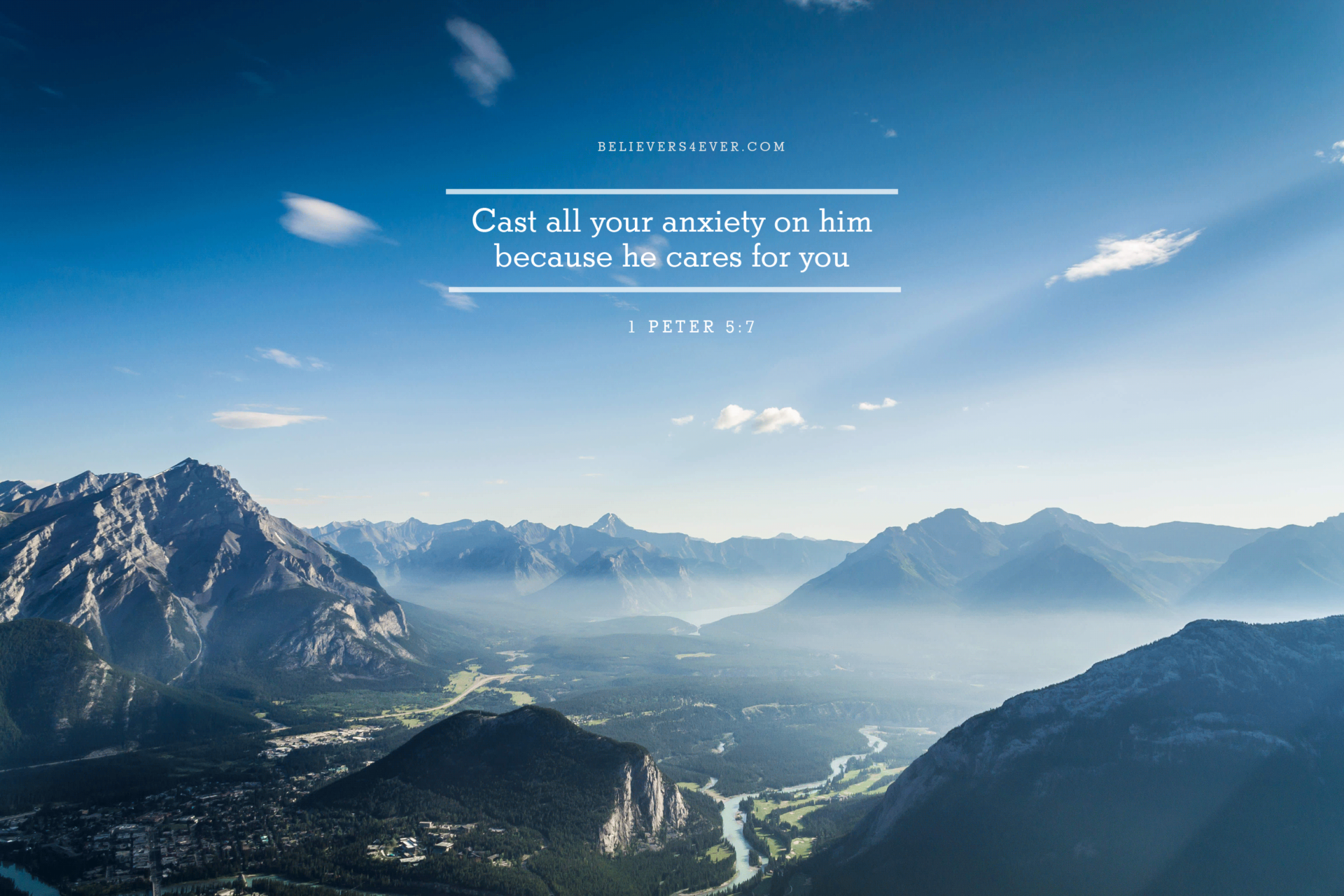 Cast All Your Anxiety On Him Christian Wallpaper Hd - Christian Desktop Backgrounds - HD Wallpaper 