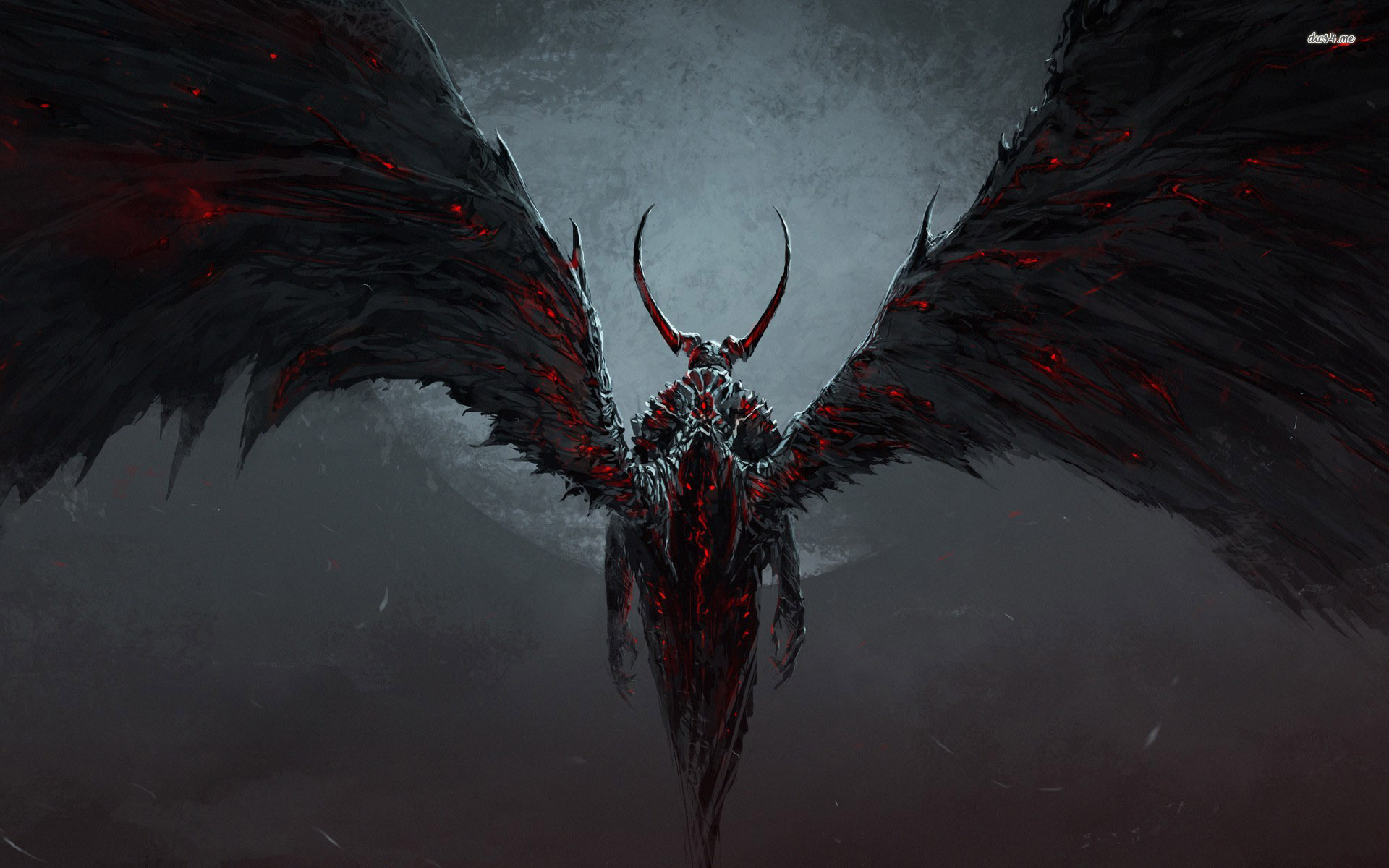Cool Demon With Wings - HD Wallpaper 