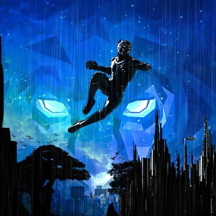 Black Panther Wallpaper Engine - Black Panther Wallpaper Art - HD Wallpaper 