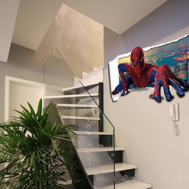 Spiderman 3d Wall Stickers - HD Wallpaper 