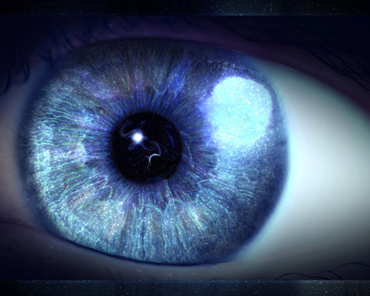 Free Download Magic Eye Wallpaper Id - Dreamy Blue Wolf Eyes - HD Wallpaper 