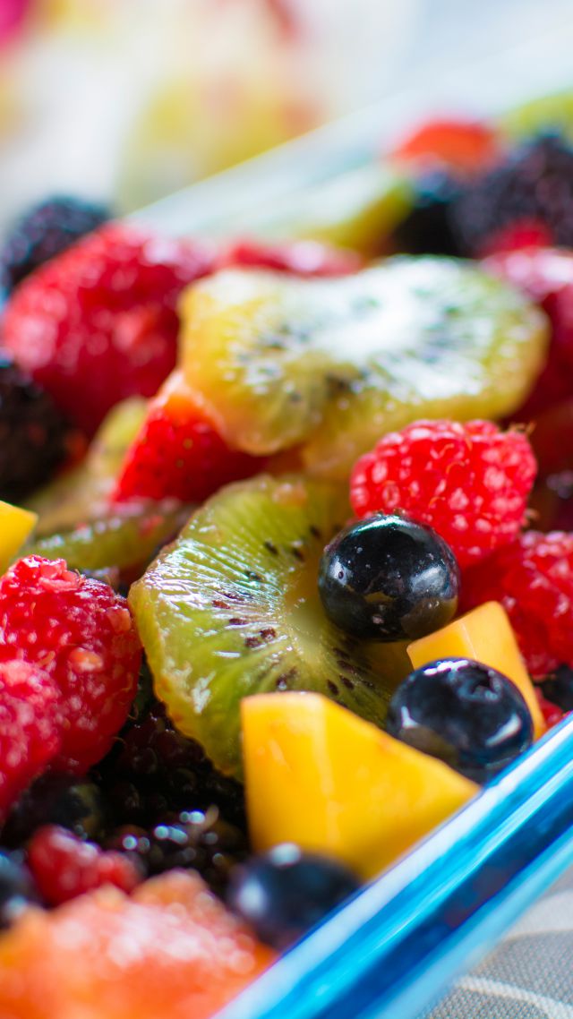 Hawaiian Fresh Fruit Salad, Raspberry, Blueberry, Kiwi, - Tratamientos Termicos En Alimentos - HD Wallpaper 