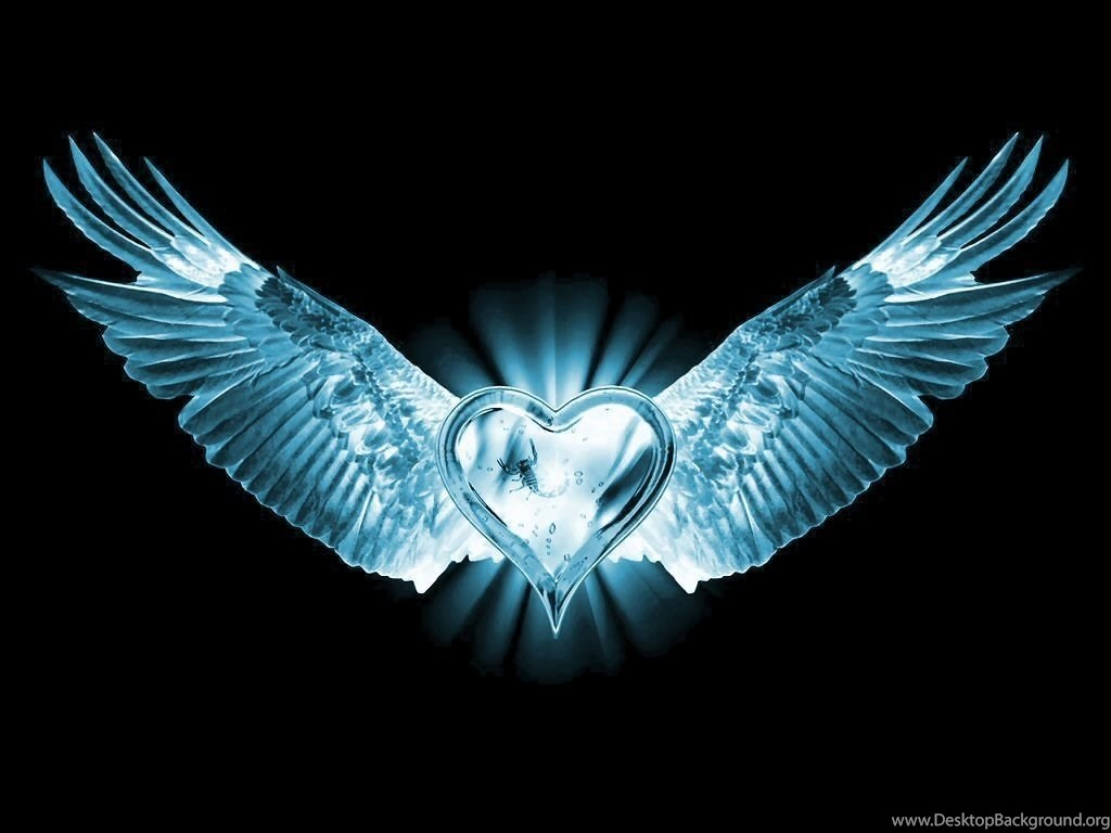 Heart With Wings Wallpapers Further Pink Heart With - Green And Purple Hearts - HD Wallpaper 