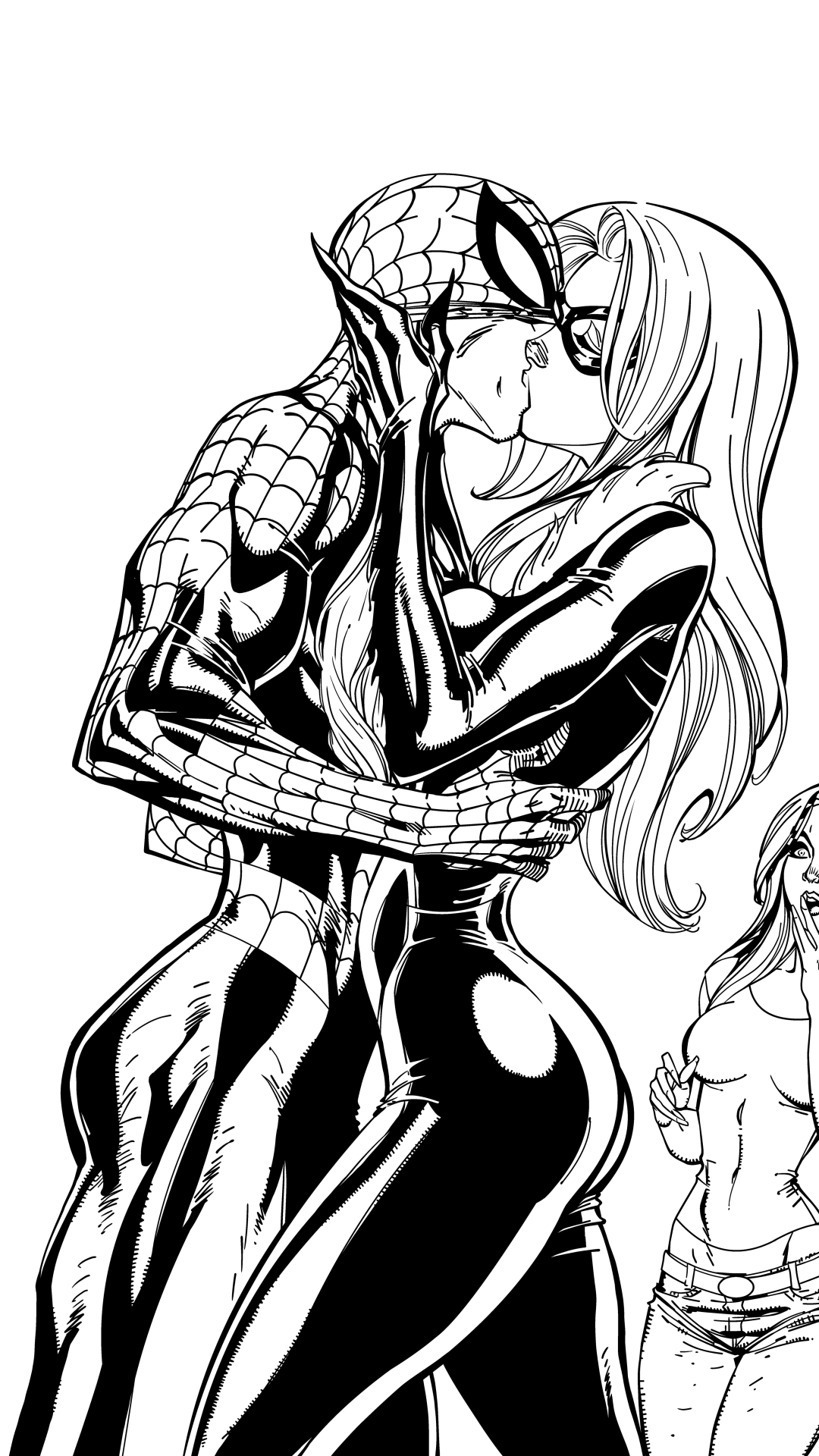 Spiderman Wallpaper Black And White - HD Wallpaper 