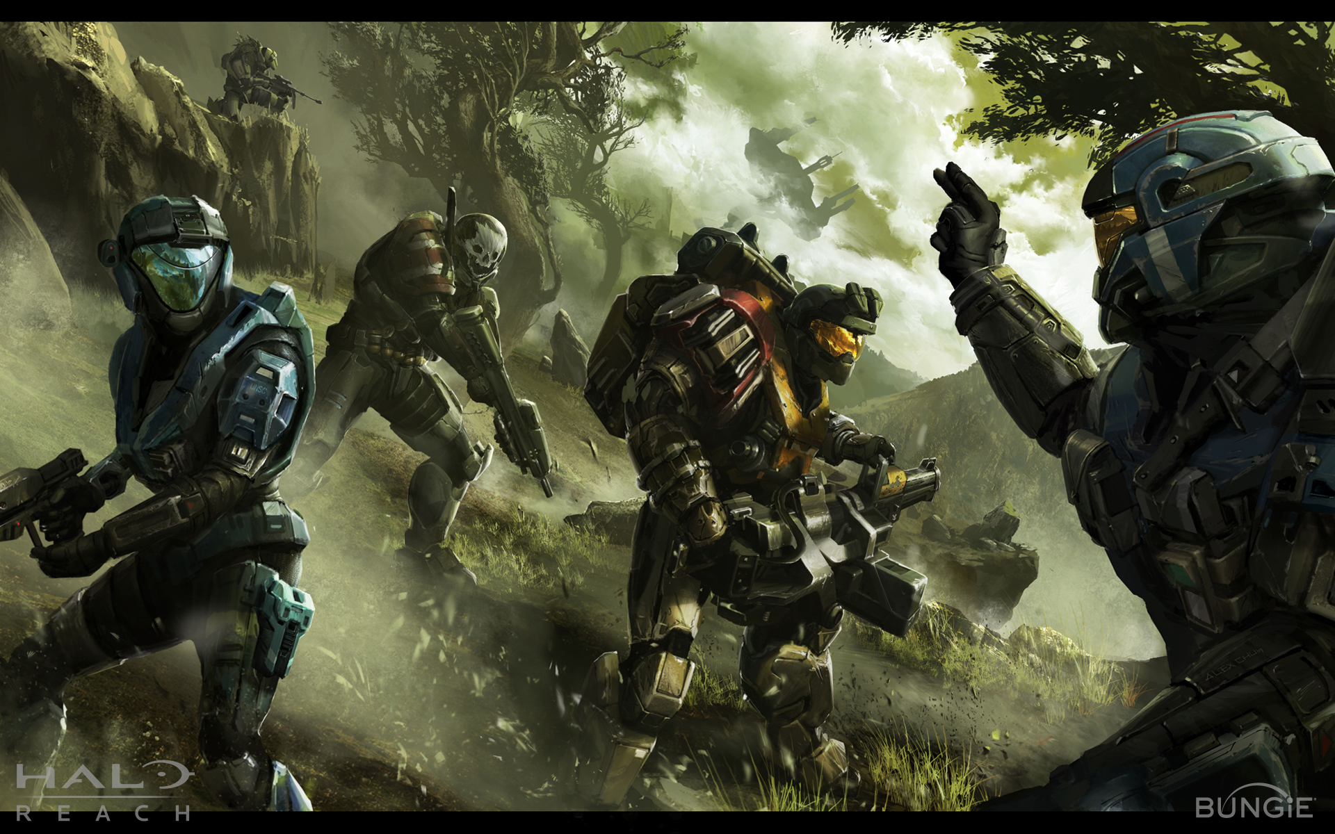 Halo Reach Noble Team Art - HD Wallpaper 