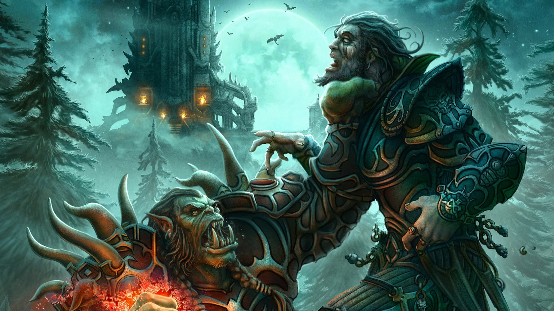 Preview Wallpaper Warlock, Orc, Lock, Warlock, People, - World Of Warcraft Wallpaper Orc - HD Wallpaper 