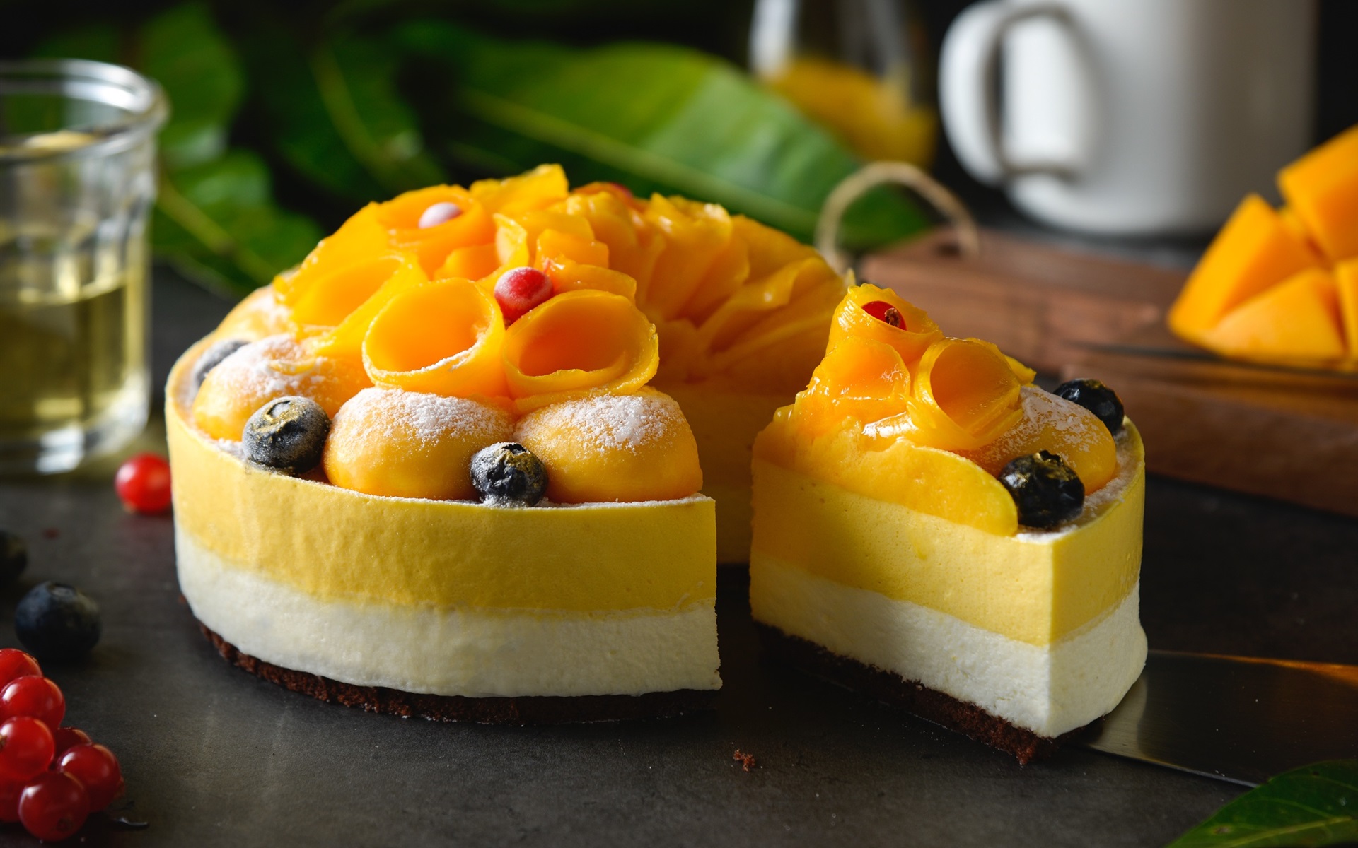 Wallpaper Mango Cake - Десерт Манго - HD Wallpaper 