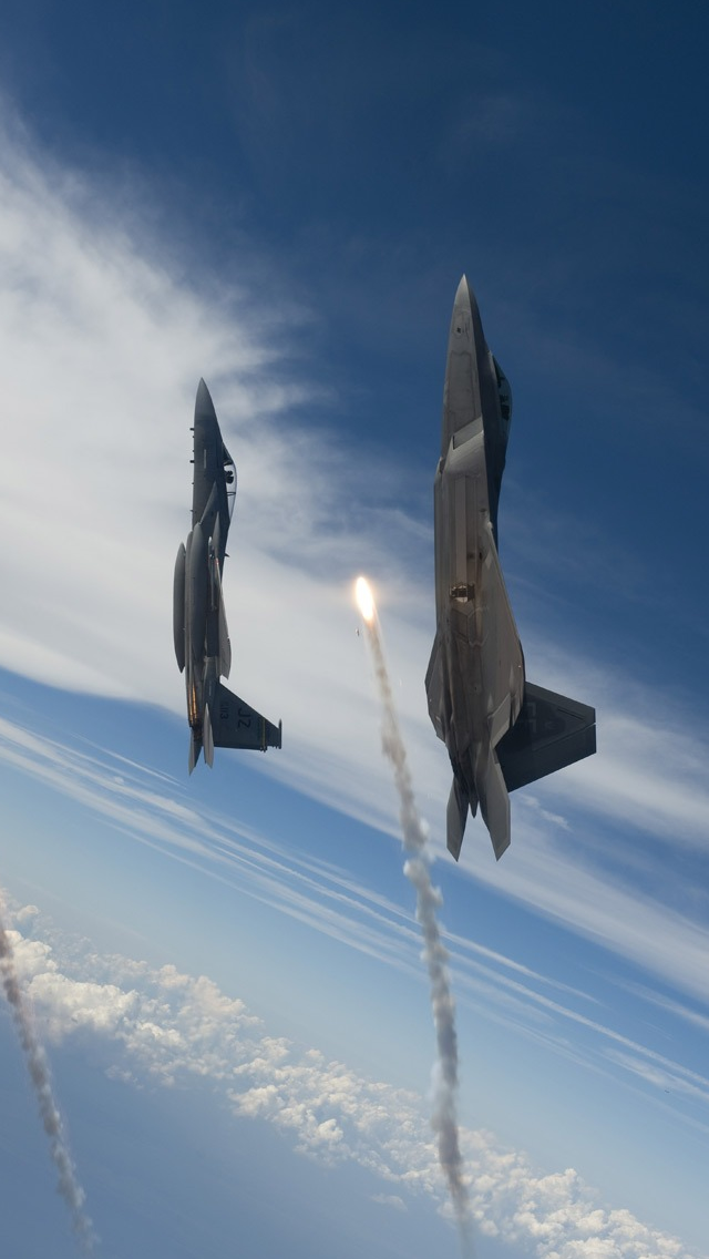 Jet Flying To Space Iphone Wallpaper - Fighter Jet Wallpaper Iphone - HD Wallpaper 