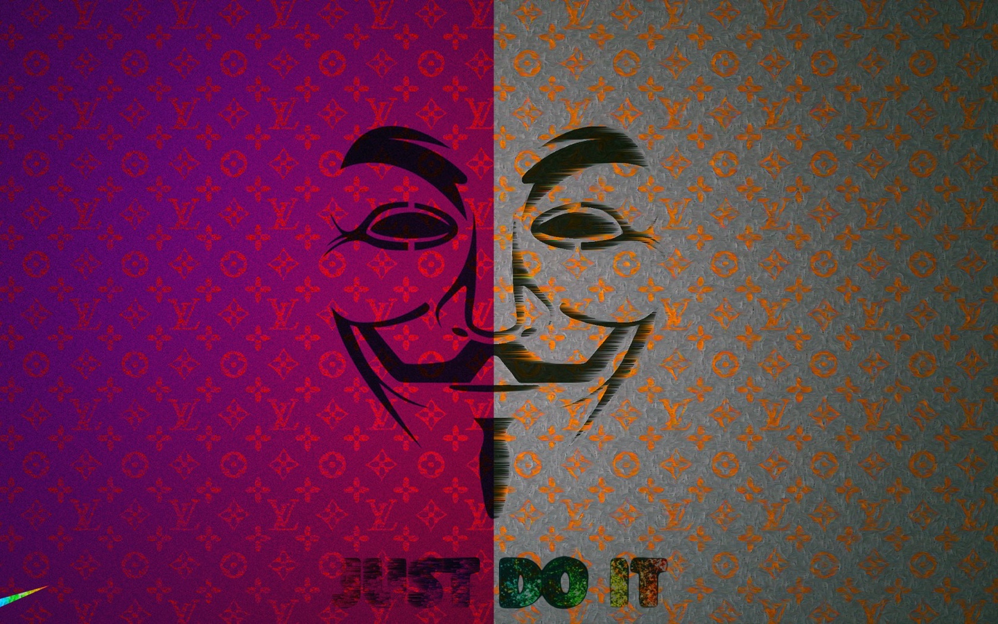 Wallpaper Just Do It, Fox, Background, Texture, Vendetta - Just Do - HD Wallpaper 